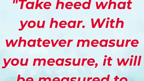 “Listen Carefully and Measure Wisely” MARK 4:24.#shortvideo #youtubeshorts #ytshorts #reels #yt