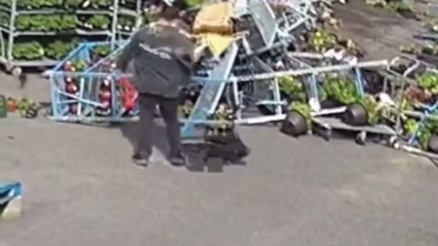 😱🌪 Wind Storm Chaos! Parking Lot Mayhem at ACE Hardware | FunFM