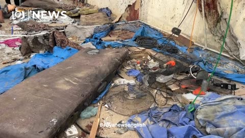 Aftermath of deadly “Israeli” strike on journalists' tent in Gaza