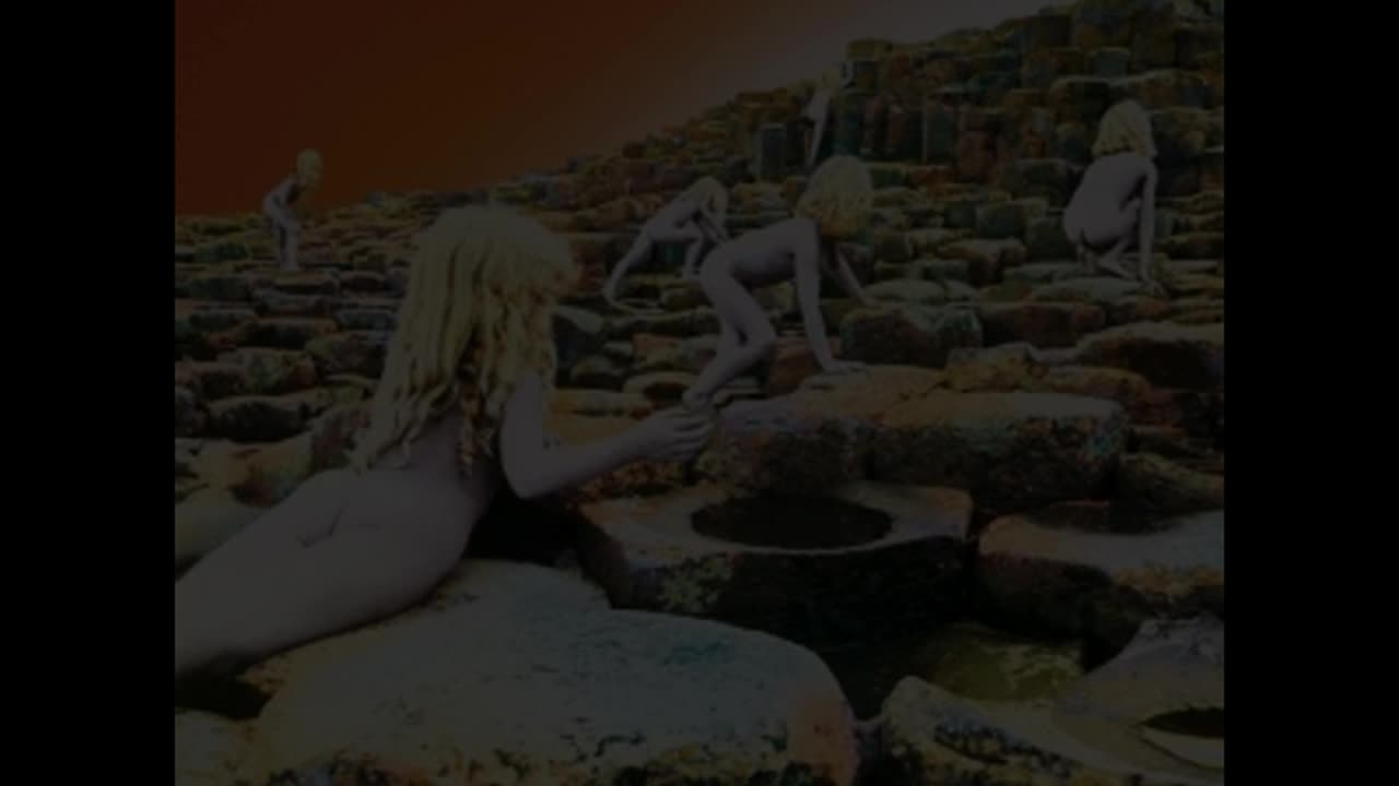 Led Zeppelin - Houses Of The Holy #3 Over The Hills And Far Away (backward lyrics in red)