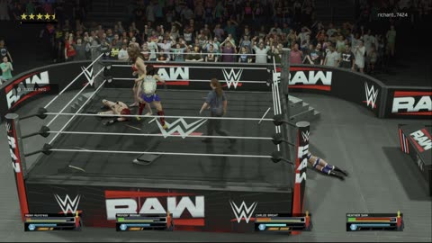 wwe 2k25 243 universe Helen Huntress VS Wonder Women VS Carlee Bright VS Heather Sain