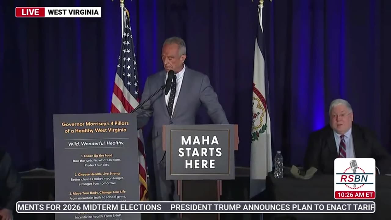 RSBN FULL SPEECH HHS Secretary RFK Jr. and Gov. Patrick Morrisey in West Virginia - 32825
