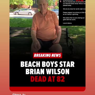 Rip to Brian Wilson from beach boy band group 🙏 🕊🕯🪦🎵06/20/25