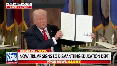Trump signs Executive order removing the Department of Education