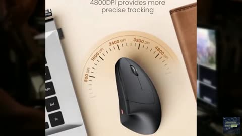 POJTK Ergonomic Wireless Rechargeable Mouse, Bluetooth+USB A+Type C(3 in 1) Conn
