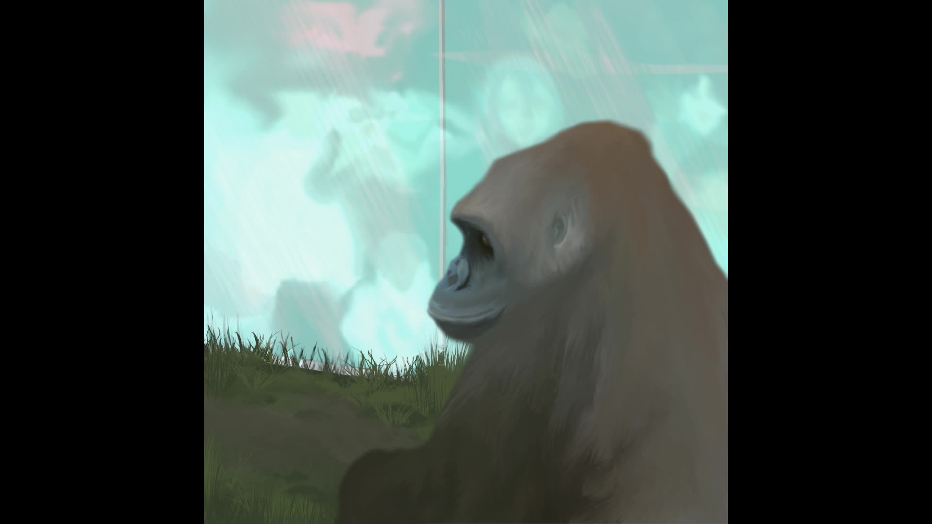 Gorilla at the Zoo (Speed Painting Video)