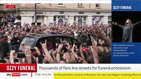 Ozzy Osbourne's funeral procession in Birmingham | Celebrity Trending News
