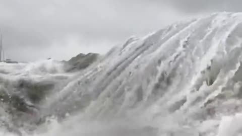 North Carolina pummeled by strong waves that breached a sand dune due to Hurricane Erin