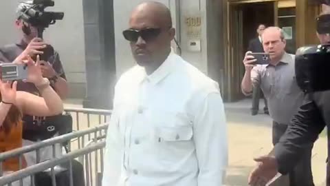 Ye left the Diddy trial today after ~10 minutes inside