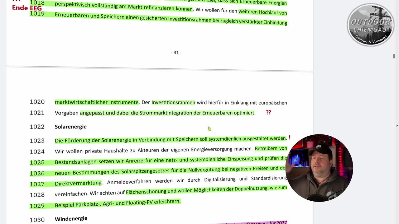 Koalitionsvertrag CDU/SPD Thema Energie - Der Wahnsinn geht weiter