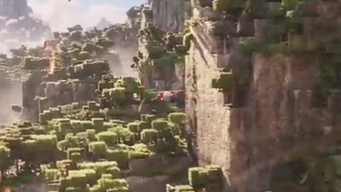 Minecraft Movie 🎬 | Elytra Wingsuit Escape Scene 🚀 | Epic Sky Chase!