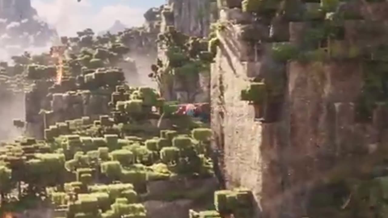 Minecraft Movie 🎬 | Elytra Wingsuit Escape Scene 🚀 | Epic Sky Chase!