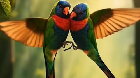 The Colorful Charm of Lovebirds 🥰🦜🦜 Nature’s Living Jewels!