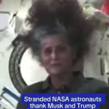 Stranded NASA astronauts thank Musk and Trump