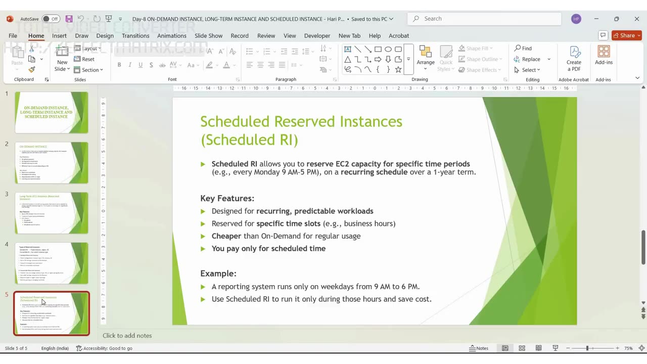 On-demand, Long-term Instance , Scheduled instance - Hari Prasad #Studentmade | Ekascloud
