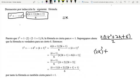 demostración por inducción matemática