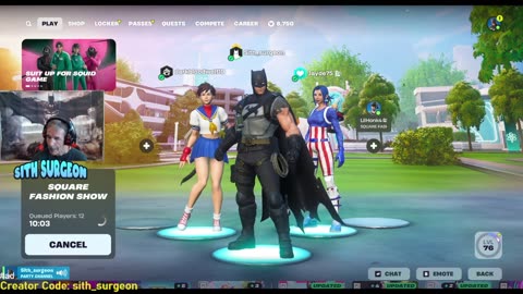 Sith_surgeon - Family Friendly Fortnite Live Stream. Community Customs