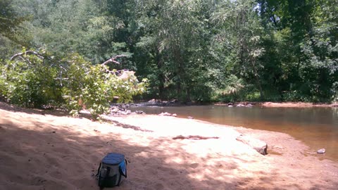 What a Redneck is cleaning up at the River so the Kiddies don't have to see