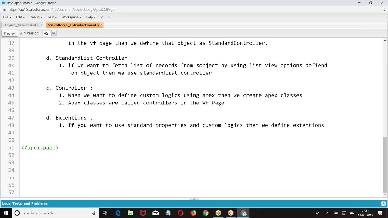 Salesforce Apex Videos-12.Visualforce Introduction