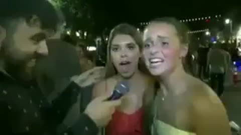 White girl says the n word loudly (funny)