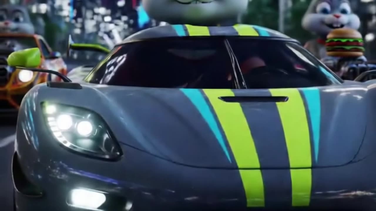Rabbit in a Supercar Drag Race