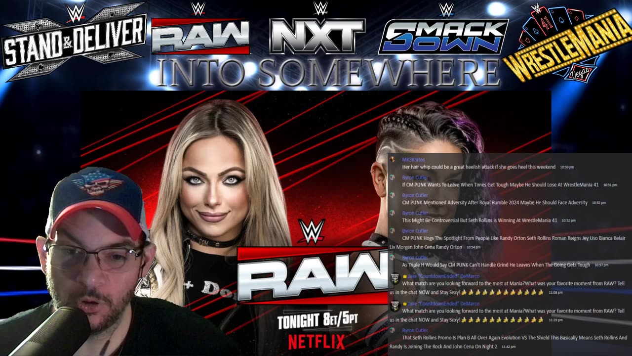 #WWERAW Go Home for #Wrestlemania41 4/14/25 Live Review -Into Somewhere: Mania Week-