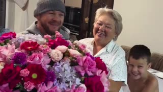 Petr Yan Surprises His Mother with a Bouquet