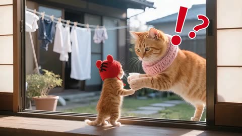 Tiger-Hat Kitten Mistook Dish Soap for Drink and is Treated in the Hospital with Mouth Wide Open！