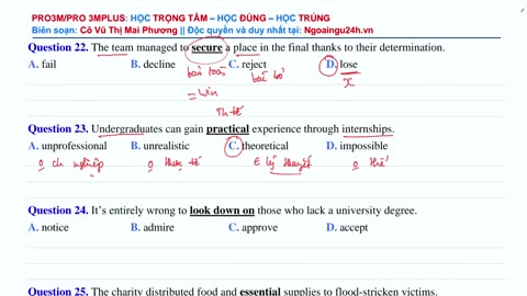 Đồng nghĩa – trái nghĩa trong ngữ cảnh Buổi 2