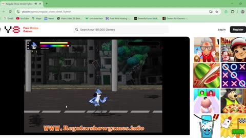 Regular Show Street Fighter - gameplay Flash Cartoon Network Beat em up Martial arts