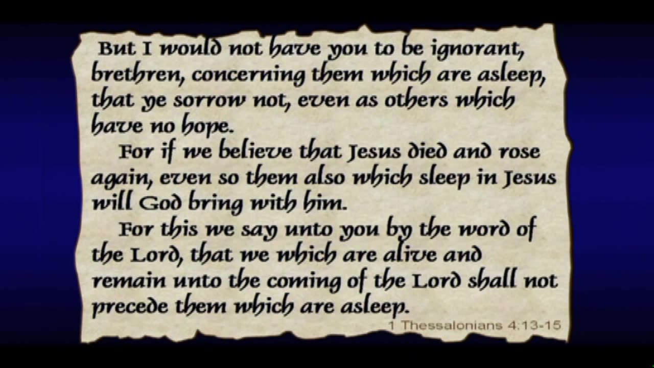 1st Thessalonians (Session 4) Chapter 4_13-18