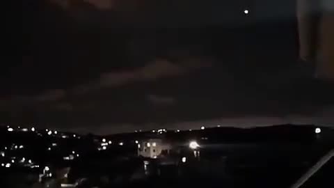 Iranian missiles illuminate the night sky over occupied Palestine