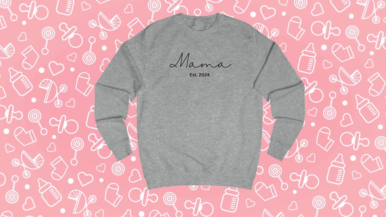 Sweatshirt, Celebrate motherhood in style with our Personalized Mama Sweatshirt