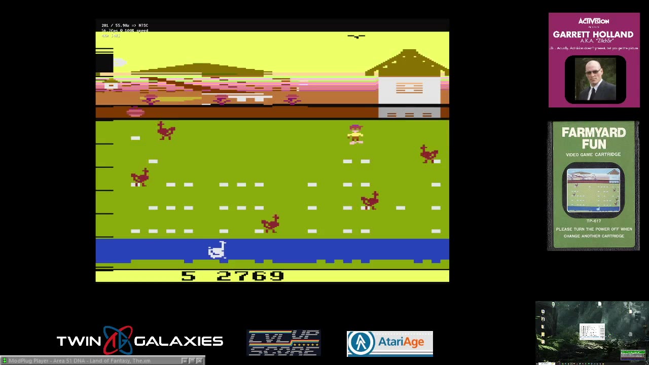 Atari 2600 EMU - Farmyard Fun - Game X X/X - 8,430