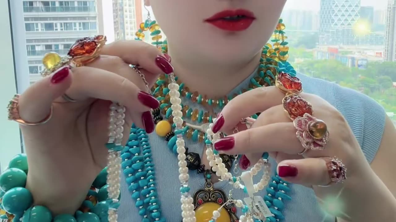 250512-10 Natural Turquoise & Pearl Set Takes Your Breath Away