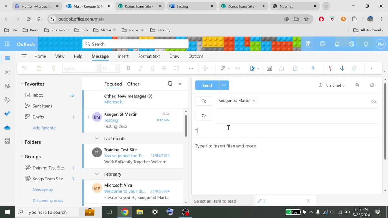 Copying link using Sharepoint