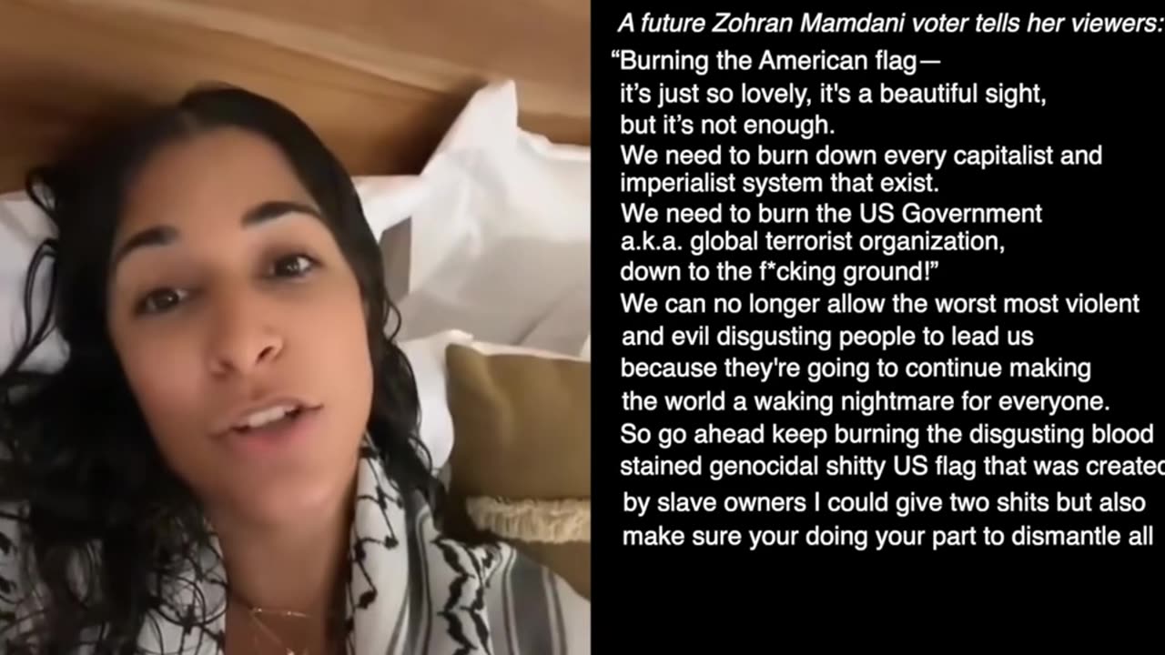 COMMIE MUSLIMA, FUTURE ZOHRAN VOTER, WANTS TO TAKE AMERICA DOWN