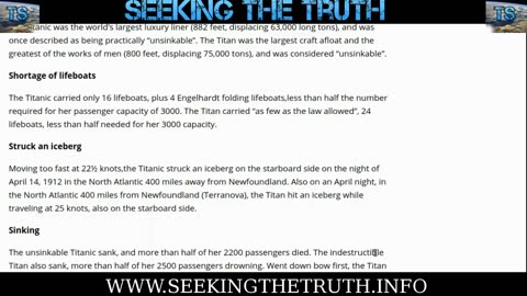 Truth about the Titanic