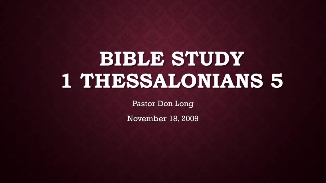 Bible Study: 1 Thessalonians 5:23 God Separates