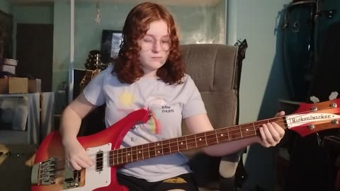 You Never GIve Me Your Money/Beatles bass play along by Cara