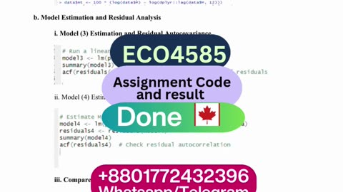 Student Work (Code & Result) | ECO4585 CPI Modeling & Regression | University of Ottawa