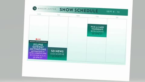 Maison Jupiter Weekly Schedule