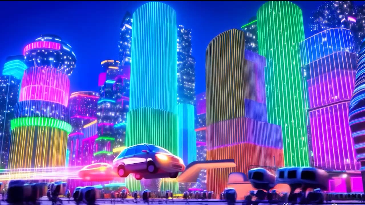 [Children's song] Robot Band in a Futuristic City