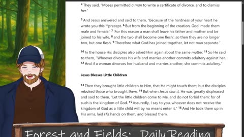 Forest and Fields Daily reading: Mark 10:1-12
