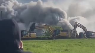 The demolition of Sheraton Crossroads Hotel in Mahwah, New Jersey