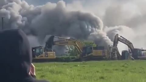 The demolition of Sheraton Crossroads Hotel in Mahwah, New Jersey