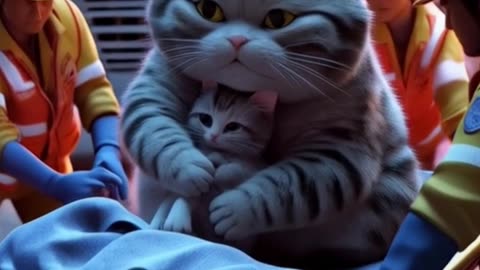 A Long Ride Home – Sad Story of a Chubby Cat and Kitten 🐾💔 Emotional Animated Short #Ai #cat