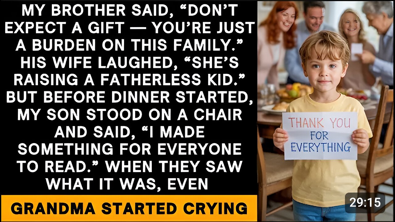 💥 My Brother Called Me a Burden — But My 7-Year-Old Son SHUT HIM DOWN at the Dinner Table 🔥