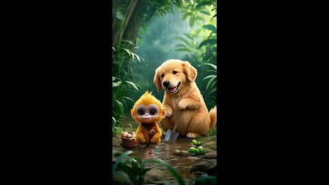 What Happens When Puppy Spends 24 Hours With🐵