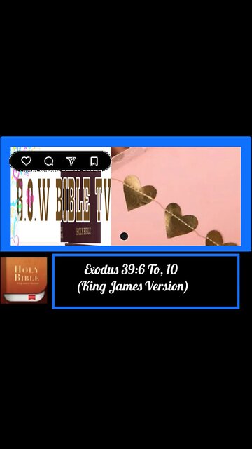 (Bow.Bible Daily Reading) Good Morning ☀️Bible reading.Exodus 39: (KJV)